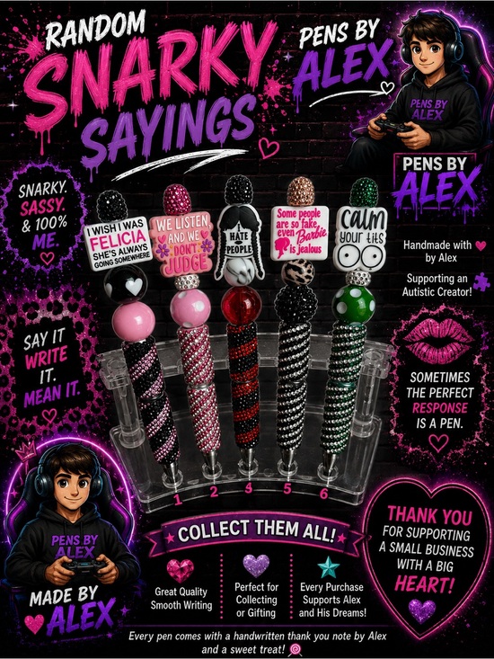 Handmade Other - Pens By Alex - The Snarky Collection- Pick 1